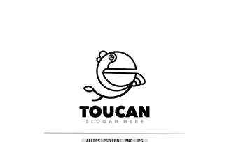 Toucan simple design outline logo