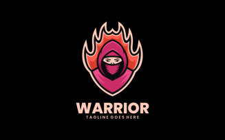 Warrior Simple Mascot Logo 2