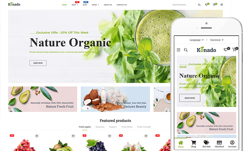 Konado - Organic Food Theme WooCommerce Theme