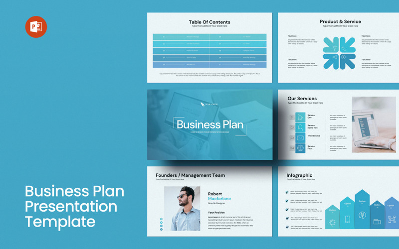 Business Plan Layout presentation template PowerPoint Template