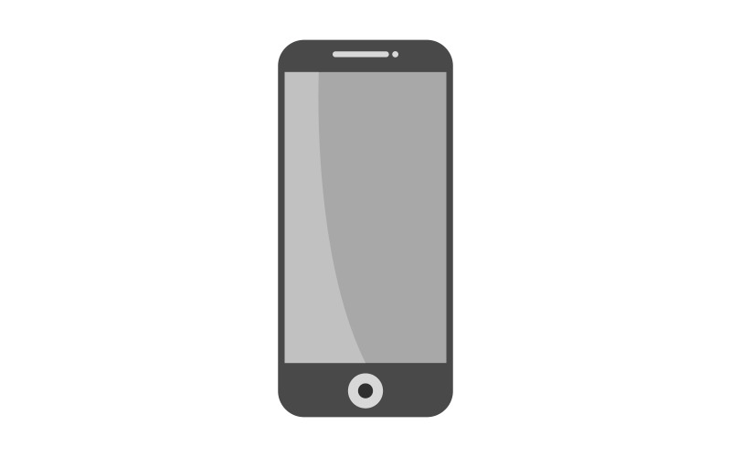 Colored smartphone in vector on background Vector Graphic