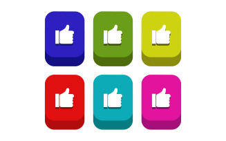Like button illustrated on background in vector