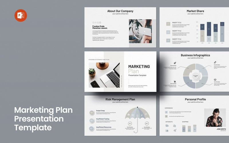 Marketing Plan Layout Template PowerPoint Template