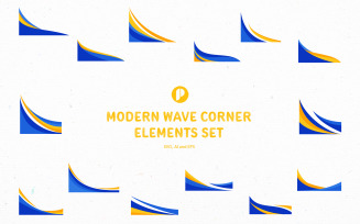 Modern Wave Corner Elements Set