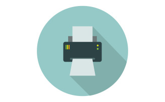 Printer illustrated in vector on a background