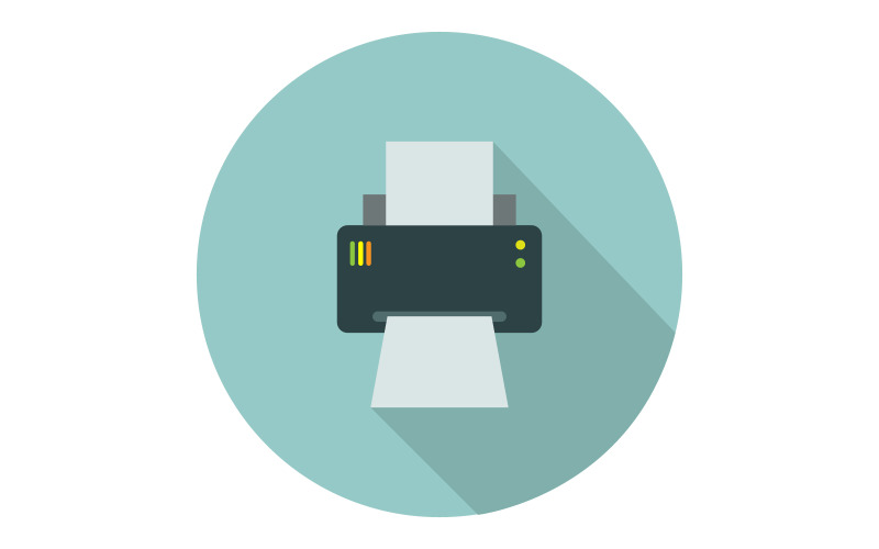 Printer illustrated in vector on a background Vector Graphic