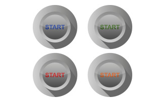 Start button in vector on background