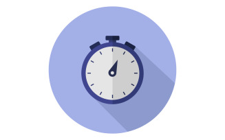 Stopwatch in vector and colored on background