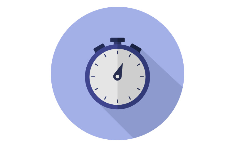 Stopwatch in vector and colored on background Vector Graphic