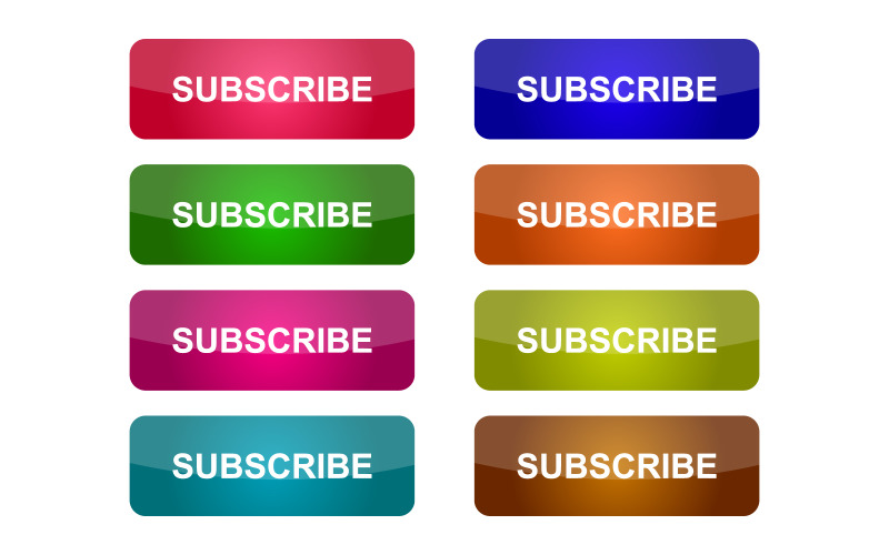 Subscribe button on white background Vector Graphic