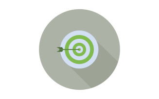Target illustrated on a background in vector