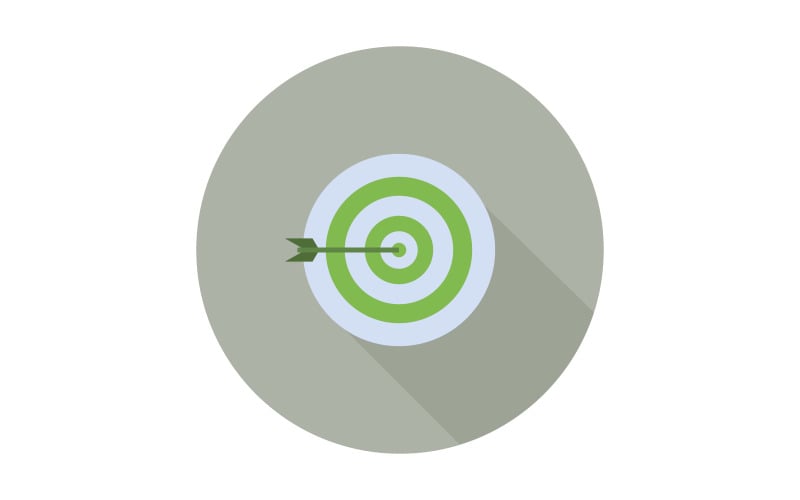 Target illustrated on a background in vector Vector Graphic
