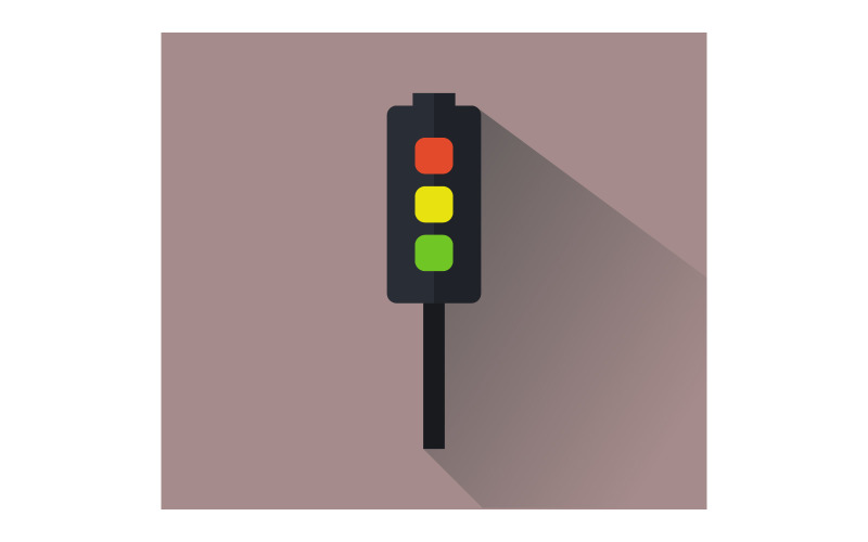 Traffic light colorful in vector on white background Vector Graphic