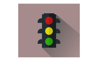 Traffic light in vector on background