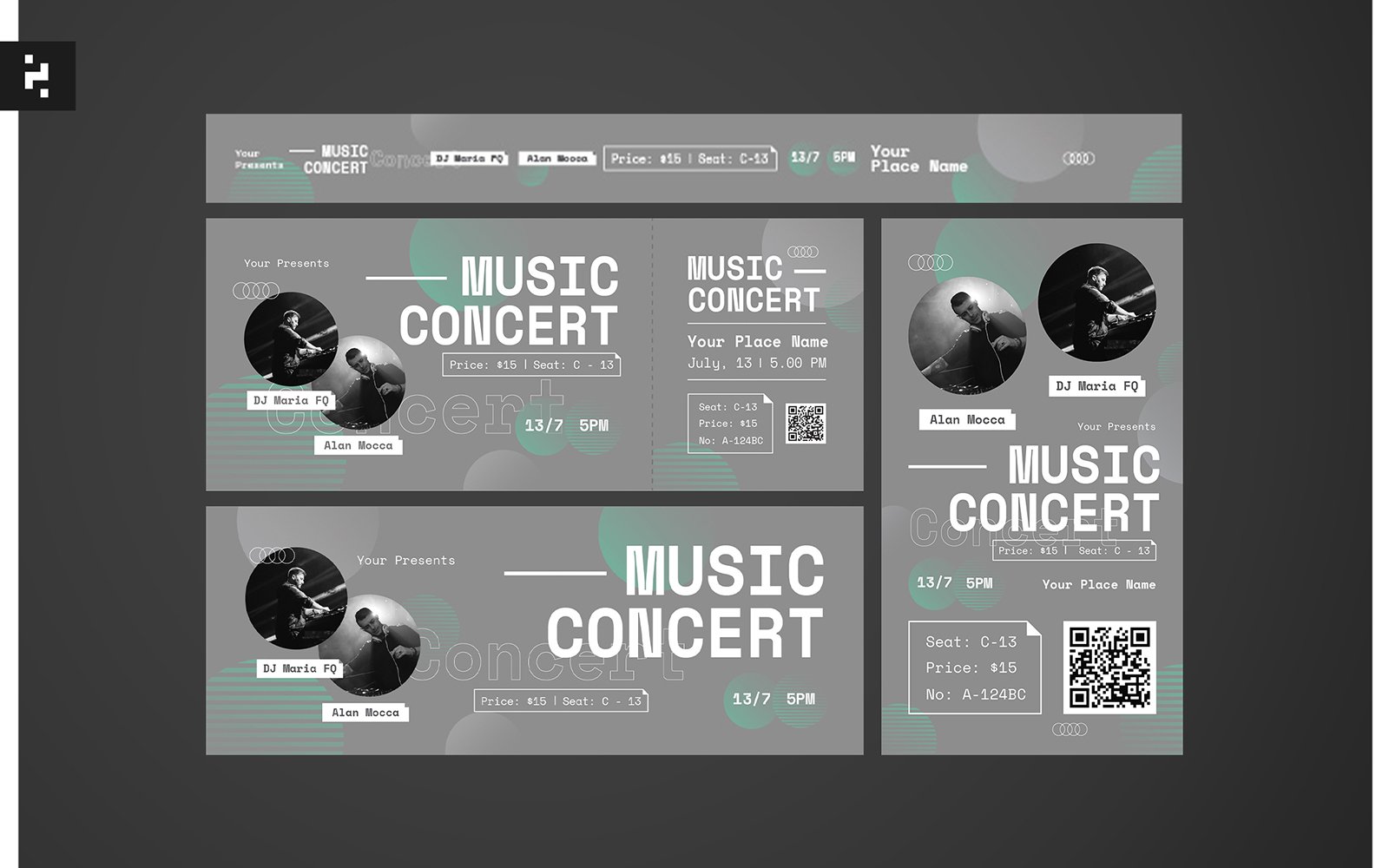 Kit Graphique #342509 Concert Festival Web Design - Logo template Preview