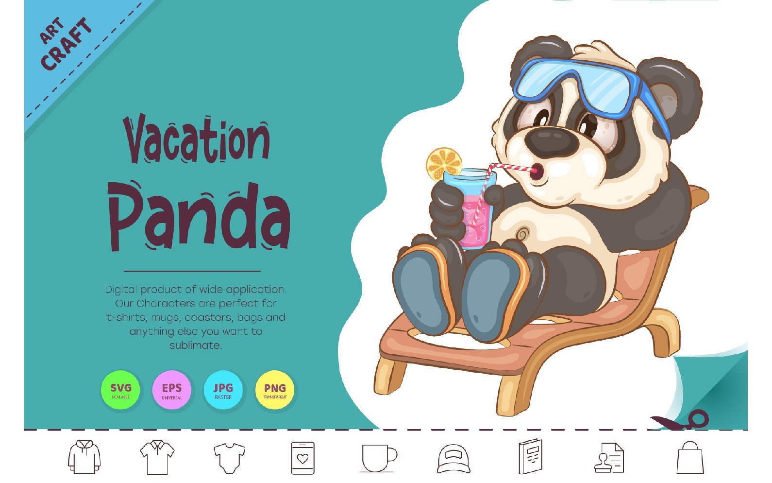 Kit Graphique #342517 Panda Vacances Web Design - Logo template Preview