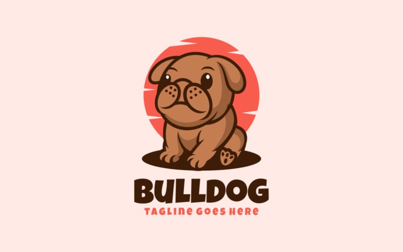 Bulldog Mascot Cartoon Logo 1 Logo Template