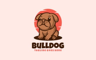 Bulldog Mascot Cartoon Logo 1
