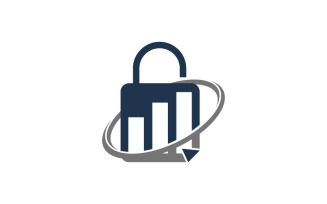 Business Investment lock protection logo template