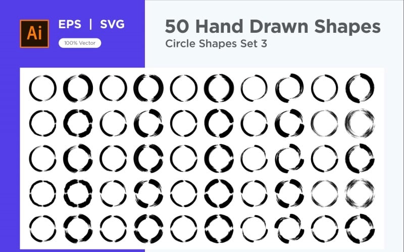 Circle Shape 50_Set V - 03 Vector Graphic