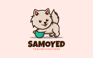 Samoyed Mascot Cartoon Logo 2