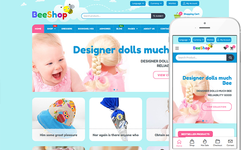 BeeShop - Theme for Kids Toys & Children Clothing Store WooCommerce Theme