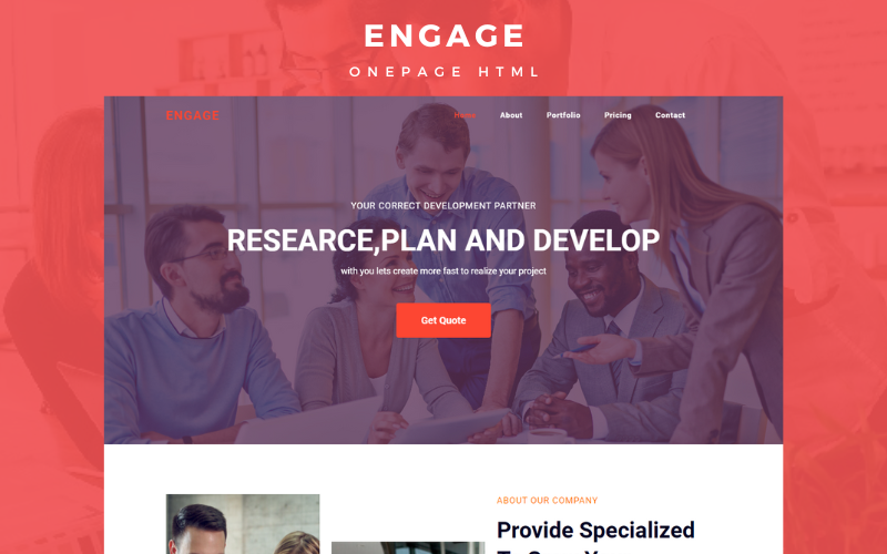 Engage - Consulting & Business Landing Page Bootstrap Template