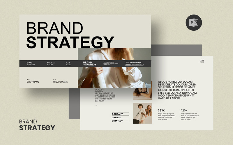 Brand Strategy PowerPoint presentation template V3 PowerPoint Template