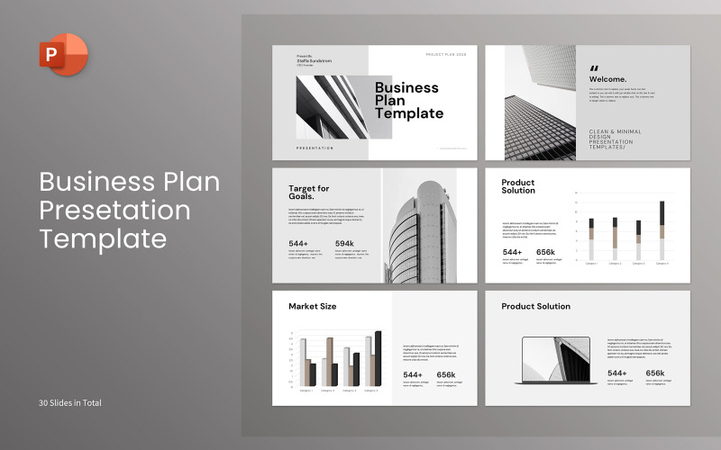 Business Plan Presentation Templates PowerPoint Template
