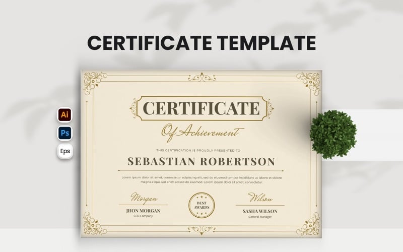 Classic Ornament Awards Certificate Certificate Template