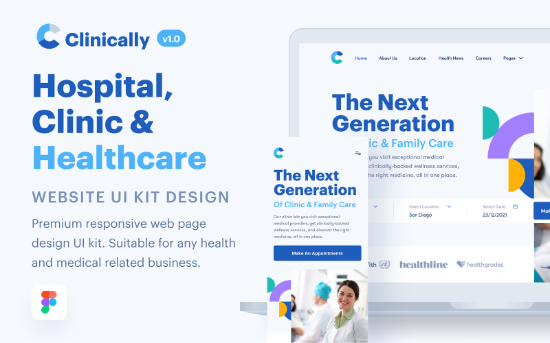 Clinically - Healthcare Web UI Design Kit UI Element