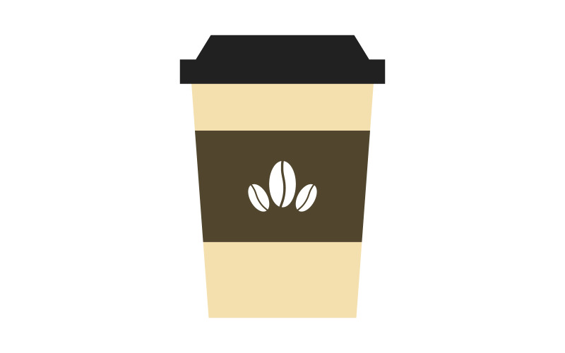Coffee cup illustrated in vector and colored Vector Graphic