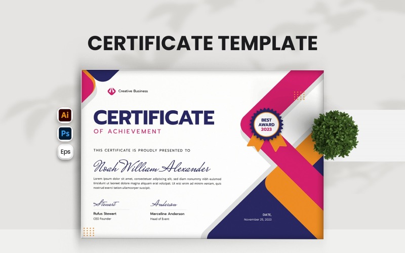 Creative Awards Certificate Certificate Template