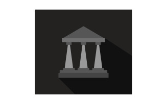 Greek temple illustrated and in vector