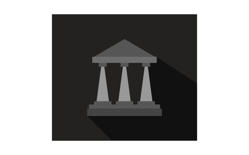 Greek temple illustrated and in vector Vector Graphic