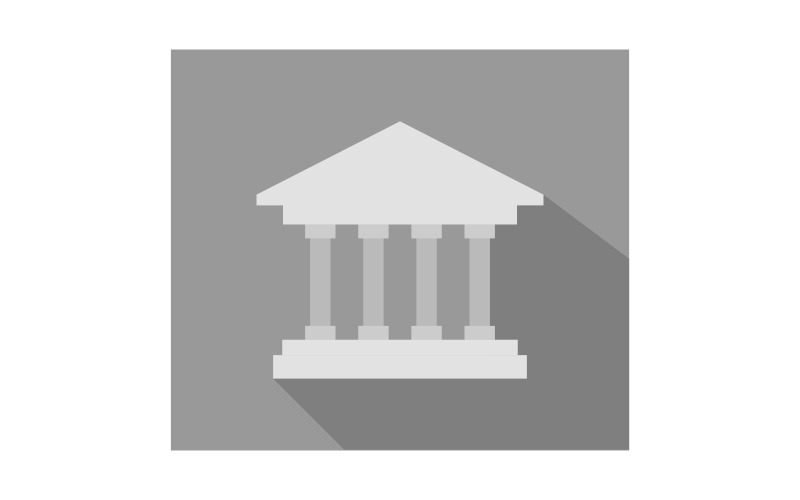 Greek temple illustrated on background and in vector Vector Graphic