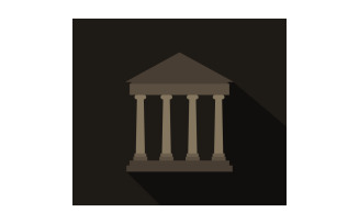 Greek temple illustrated on background in vector