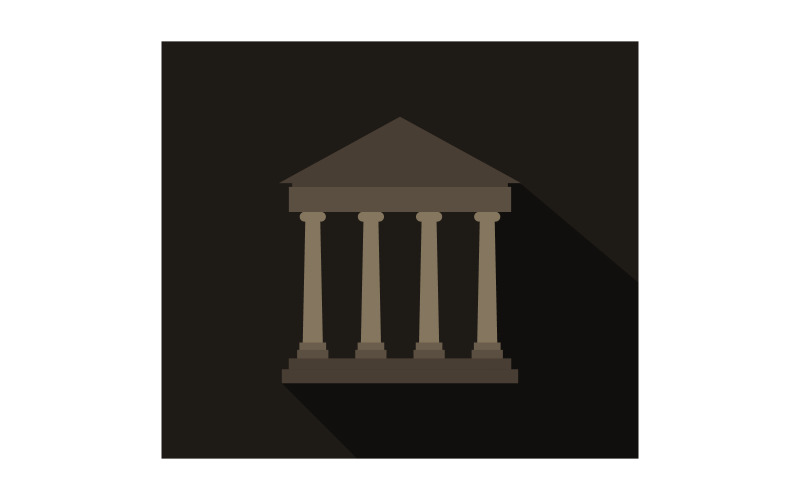 Greek temple illustrated on background in vector Vector Graphic