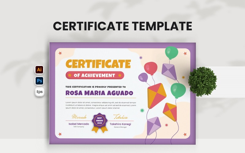 Kidz Achievement Certificate Certificate Template