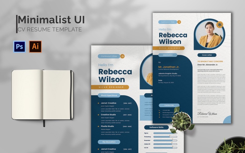 Minimalist UI Designer Resume Resume Template