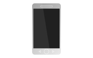 Smartphone illustrated on a white background in vector