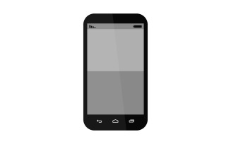 Smartphone illustrated on a white background