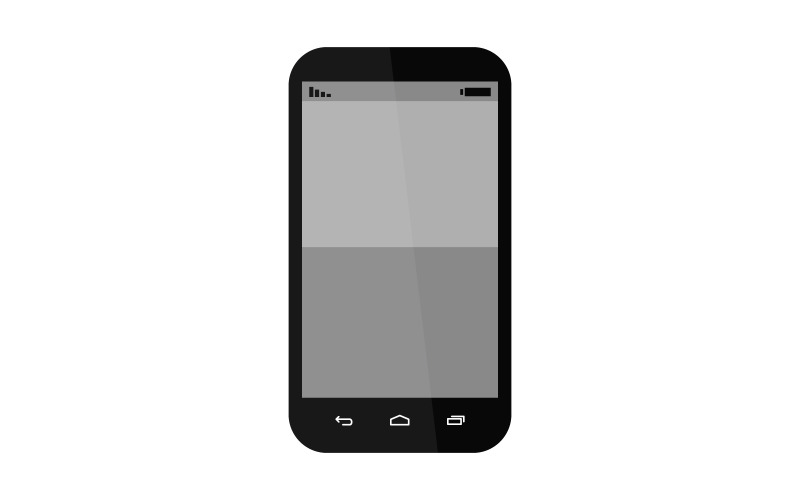 Smartphone illustrated on a white background Vector Graphic
