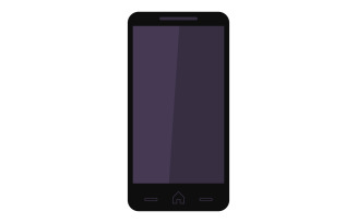 Smartphone illustrated on background in vector and colored