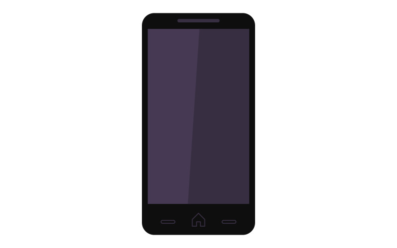 Smartphone illustrated on background in vector and colored Vector Graphic