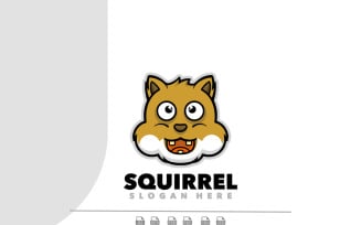 Squirrel funny mascot cartoon design