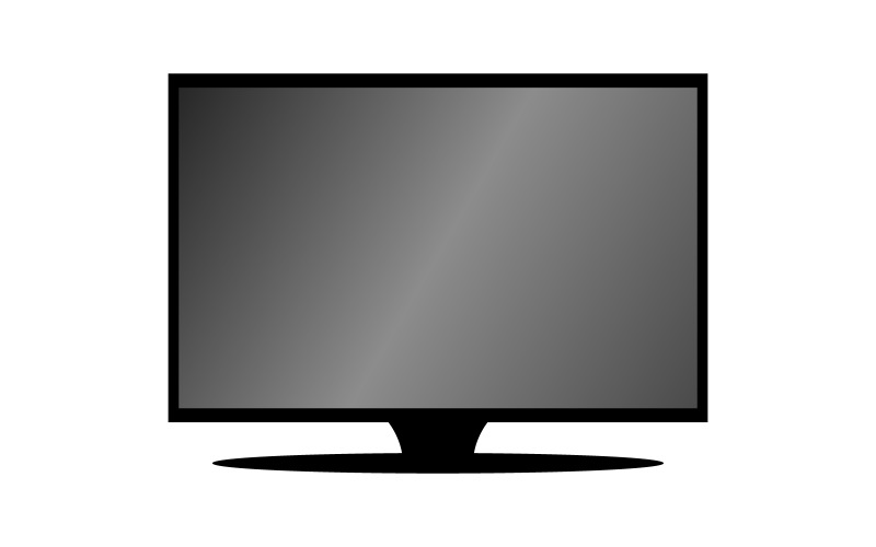 Television illustrated on background in vector and colored Vector Graphic