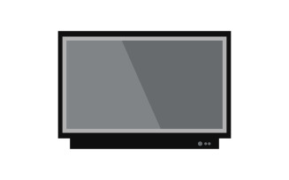 Television illustrated on background in vector