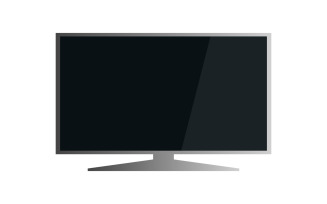 Television on background in vector and colored