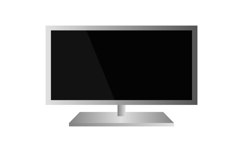 Television on background in vector Vector Graphic